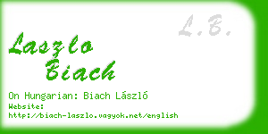 laszlo biach business card